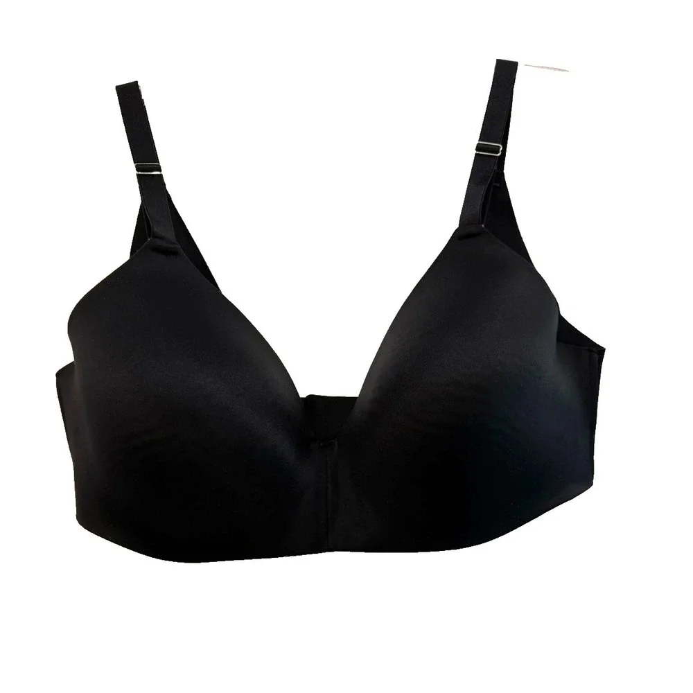 Soma Vanishing Back Full‎ Coverage Wireless Bra Black Size 38D